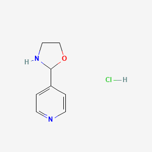 molecular formula C8H11ClN2O B13009133 2-(Pyridin-4-yl)oxazolidine hydrochloride 