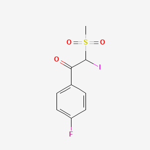 1-(4-Fluorophenyl)-2-iodo-2-(methylsulfonyl)ethanone