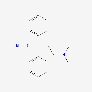 molecular formula C18H20N2 B13009140 4-(Dimethylamino)-2,2-diphenylbutanenitrile CAS No. 23278-88-8