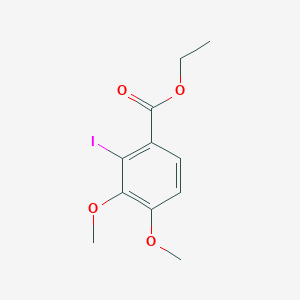 molecular formula C11H13IO4 B13009160 Ethyl 2-iodo-3,4-dimethoxybenzoate 