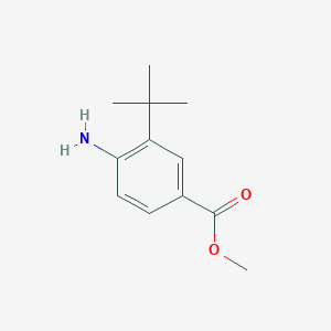 molecular formula C12H17NO2 B13009162 Methyl 4-amino-3-(tert-butyl)benzoate 