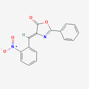 molecular formula C16H10N2O4 B1300917 (Z)-4-(2-Nitrobenzylidene)-2-phenyloxazol-5(4H)-one CAS No. 7621-81-0