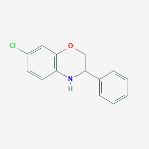 molecular formula C14H12ClNO B13009183 7-Chloro-3-phenyl-3,4-dihydro-2H-benzo[b][1,4]oxazine 