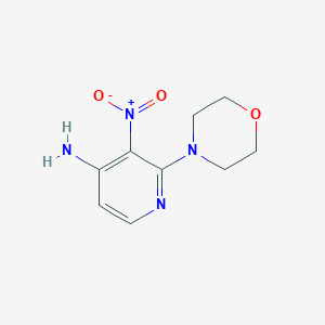 molecular formula C9H12N4O3 B13009192 2-Morpholino-3-nitropyridin-4-amine 