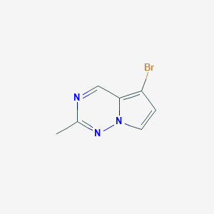 molecular formula C7H6BrN3 B13009222 5-Bromo-2-methylpyrrolo[2,1-f][1,2,4]triazine 