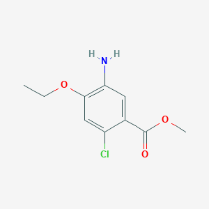 molecular formula C10H12ClNO3 B13009232 Methyl 5-amino-2-chloro-4-ethoxybenzoate 