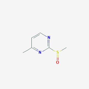 molecular formula C6H8N2OS B13009272 4-Methyl-2-(methylsulfinyl)pyrimidine 