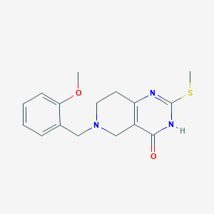 molecular formula C16H19N3O2S B13009283 6-(2-Methoxybenzyl)-2-(methylthio)-5,6,7,8-tetrahydropyrido[4,3-d]pyrimidin-4-ol 