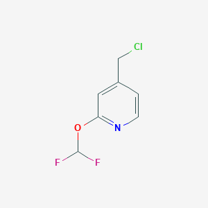 molecular formula C7H6ClF2NO B13009311 4-(Chloromethyl)-2-(difluoromethoxy)pyridine 