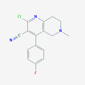 2-Chloro-4-(4-fluorophenyl)-6-methyl-5,6,7,8-tetrahydro-1,6-naphthyridine-3-carbonitrile