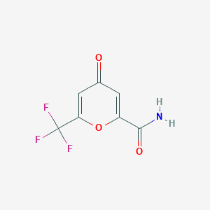 4-Oxo-6-(trifluoromethyl)-4H-pyran-2-carboxamide