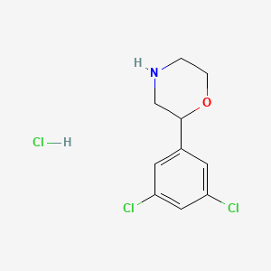 molecular formula C10H12Cl3NO B13009355 2-(3,5-Dichlorophenyl)morpholine HCl CAS No. 1598383-21-1