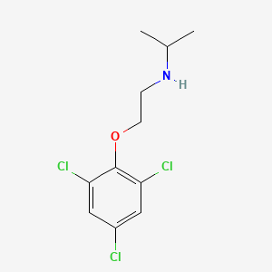 molecular formula C11H14Cl3NO B13009364 N-(2-(2,4,6-Trichlorophenoxy)ethyl)propan-2-amine 