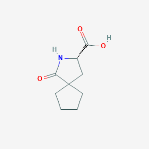 molecular formula C9H13NO3 B13009366 (S)-1-Oxo-2-azaspiro[4.4]nonane-3-carboxylic acid 