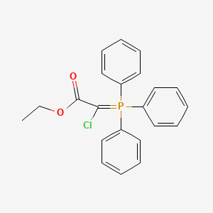 molecular formula C22H20ClO2P B13009392 Ethyl 2-chloro-2-(triphenylphosphoranylidene)acetate 