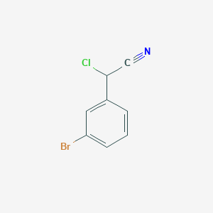 molecular formula C8H5BrClN B13009400 2-(3-Bromophenyl)-2-chloroacetonitrile 