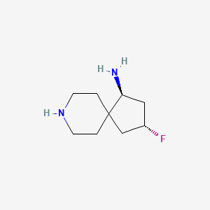 molecular formula C9H17FN2 B13009428 (1S,3R)-3-Fluoro-8-azaspiro[4.5]decan-1-amine 