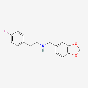 B1300946 Benzo[1,3]dioxol-5-ylmethyl-[2-(4-fluoro-phenyl)-ethyl]-amine CAS No. 435345-36-1