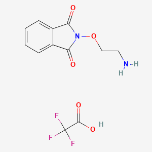 molecular formula C12H11F3N2O5 B13009471 2-(2-Aminoethoxy)isoindoline-1,3-dione 2,2,2-trifluoroacetate 