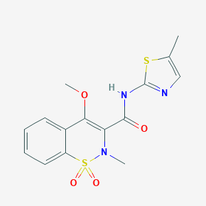molecular formula C15H15N3O4S2 B130095 4-甲氧基-2-甲基-N-(5-甲基-1,3-噻唑-2-基)-1,1-二氧代-1lambda6,2-苯并噻嗪-3-甲酰胺 CAS No. 1391051-96-9