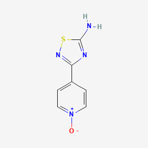 molecular formula C7H6N4OS B13009520 4-(5-Amino-1,2,4-thiadiazol-3-yl)pyridine1-oxide CAS No. 1272758-30-1