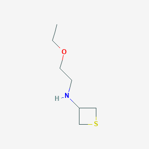 molecular formula C7H15NOS B13009524 N-(2-Ethoxyethyl)thietan-3-amine 