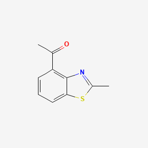 molecular formula C10H9NOS B13009552 1-(2-Methylbenzo[d]thiazol-4-yl)ethanone 