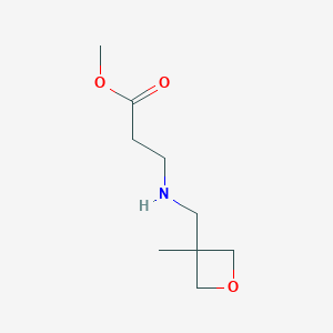 molecular formula C9H17NO3 B13009586 Methyl3-{[(3-methyloxetan-3-yl)methyl]amino}propanoate 