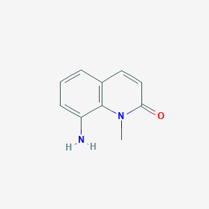 molecular formula C10H10N2O B13009597 8-Amino-1-methylquinolin-2(1H)-one 