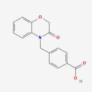 molecular formula C16H13NO4 B1300960 4-[(3-氧代-2,3-二氢-4H-1,4-苯并噁唑-4-基)甲基]苯甲酸 CAS No. 857492-98-9