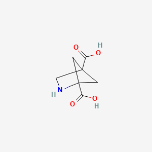 molecular formula C7H9NO4 B13009617 2-Azabicyclo[2.1.1]hexane-1,4-dicarboxylic acid CAS No. 219561-09-8