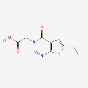 molecular formula C10H10N2O3S B1300963 (6-乙基-4-氧代-4H-噻吩[2,3-d]嘧啶-3-基)-乙酸 CAS No. 686312-09-4