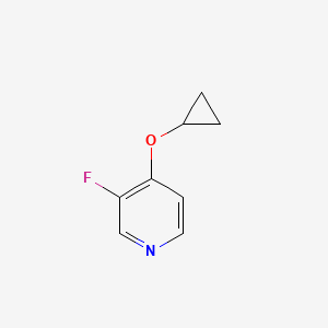 molecular formula C8H8FNO B13009633 4-Cyclopropoxy-3-fluoropyridine 