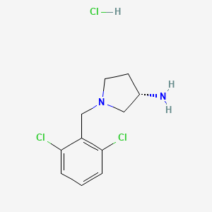 molecular formula C11H15Cl3N2 B13009647 (S)-1-(2,6-Dichlorobenzyl)pyrrolidin-3-aminehydrochloride 