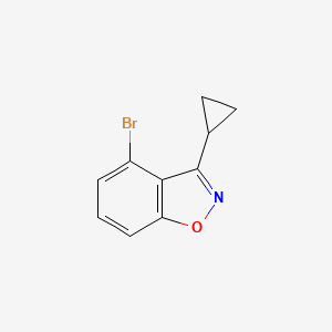 molecular formula C10H8BrNO B13009652 4-Bromo-3-cyclopropylbenzo[d]isoxazole 