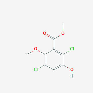 molecular formula C9H8Cl2O4 B13009689 Methyl 2,5-dichloro-3-hydroxy-6-methoxybenzoate 