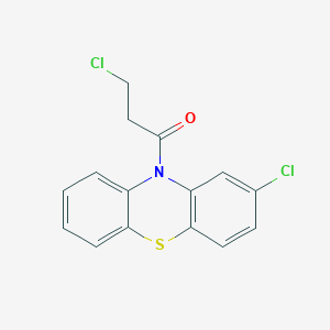 molecular formula C15H11Cl2NOS B1300969 3-氯-1-(2-氯-吩噻嗪-10-基)-丙-1-酮 CAS No. 1032-19-5
