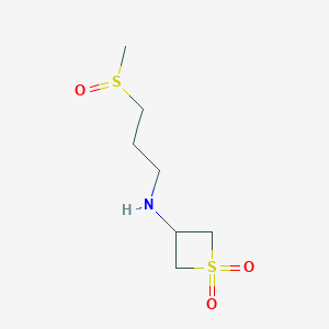 3-((3-(Methylsulfinyl)propyl)amino)thietane 1,1-dioxide