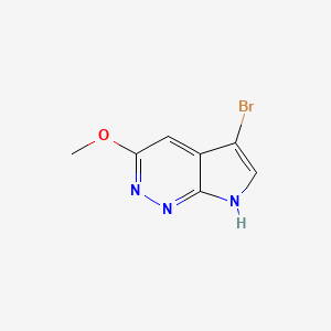 molecular formula C7H6BrN3O B13009738 5-bromo-3-methoxy-7H-pyrrolo[2,3-c]pyridazine 