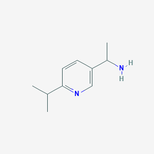 molecular formula C10H16N2 B13009764 1-(6-Isopropylpyridin-3-yl)ethanamine 