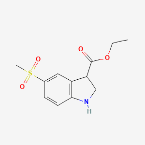 Ethyl5-(methylsulfonyl)indoline-3-carboxylate