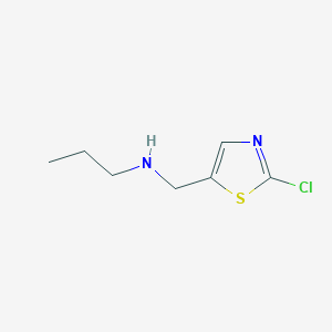 molecular formula C7H11ClN2S B13009806 N-((2-Chlorothiazol-5-yl)methyl)propan-1-amine 