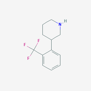 molecular formula C12H14F3N B13009812 3-(2-(Trifluoromethyl)phenyl)piperidine 