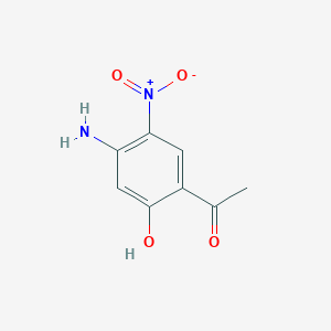 molecular formula C8H8N2O4 B13009832 1-(4-Amino-2-hydroxy-5-nitrophenyl)ethanone 