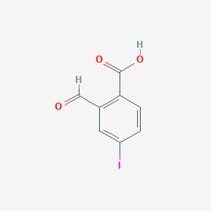 molecular formula C8H5IO3 B13009851 2-Formyl-4-iodobenzoic acid 