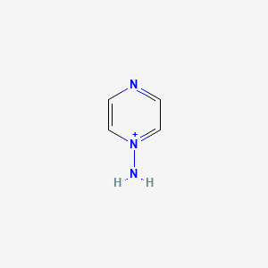 molecular formula C4H6N3+ B13009882 1-Aminopyrazin-1-ium CAS No. 53975-17-0