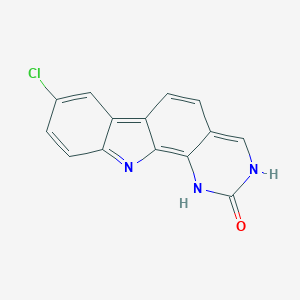 molecular formula C14H8ClN3O B13009927 2H-Pyrimido[4,5-a]carbazol-2-one, 8-chloro-1,11-dihydro- 