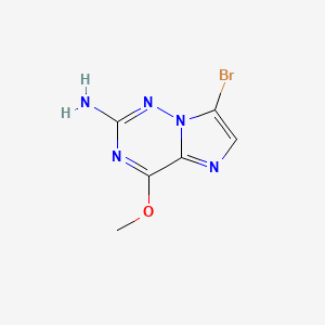 molecular formula C6H6BrN5O B13009947 7-Bromo-4-methoxyimidazo[2,1-f][1,2,4]triazin-2-amine 