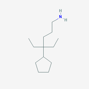 4-Cyclopentyl-4-ethylhexan-1-amine