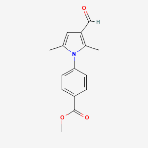 molecular formula C15H15NO3 B1300996 4-(3-甲酰基-2,5-二甲基-1H-吡咯-1-基)苯甲酸甲酯 CAS No. 347332-01-8